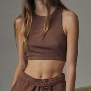 NWT Thakoon brown cropped tank top Size Xs